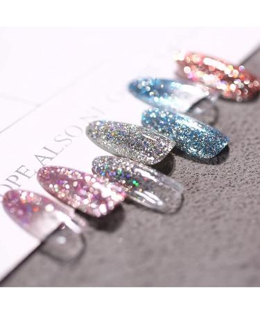 Vishine Platinum Glitter Sparkly Gel Nail Polish Set - 6 Shiny Silver Golden Colors | UV LED Soak Off Gel Kit for DIY Manicure | Nail Art Design Holiday Set - Buy Online on GoSupps.com