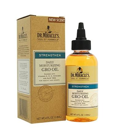 Dr. Miracle's Feel It Formula, Strengthen Daily Moisturizing Gro Oil, 4 Ounce 4 Fl Oz (Pack of 1)