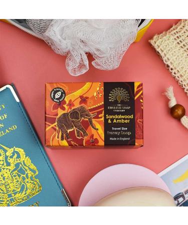  The English Soap Company The English Soap Company Luxury Sandalwood & Amber Travel Size Soap 100g - Buy Online on GoSupps.com