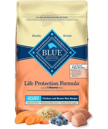 Blue Buffalo Life Protection Formula Healthy Weight Large Breed Dog Food & Life Protection Formula Large Breed Puppy Dog Food Natural Dry Dog Food for Puppies Chicken and Brown Rice 11.7 Kg Bag Healthy Weight Large Breed Chicken Large Bag + Large Breed Pu - Buy Online on GoSupps.com