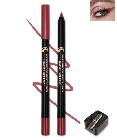 Pink Eyeliner Pencil Gel Sharpenable Multi-Use Colored Waterline Eyeliner Waterproof Smudge-Proof Long Wear Soft Cream Matte High Pigment Eye Liner Pen Makeup with Sharpener Vegan & Cruelty Free-10 10 Pink