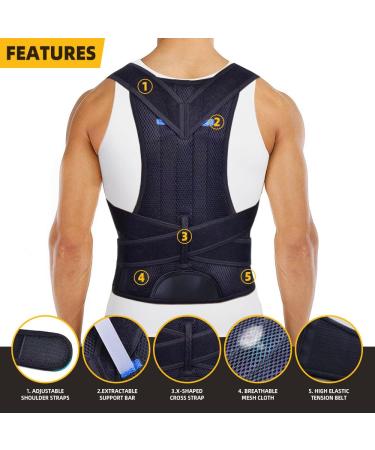 ZSZBACE Posture Corrector XL - Adjustable Back Straightener for Women and Men - Upper Lower Back Brace for Back, Neck, and Shoulder Pain - Buy Online on GoSupps.com