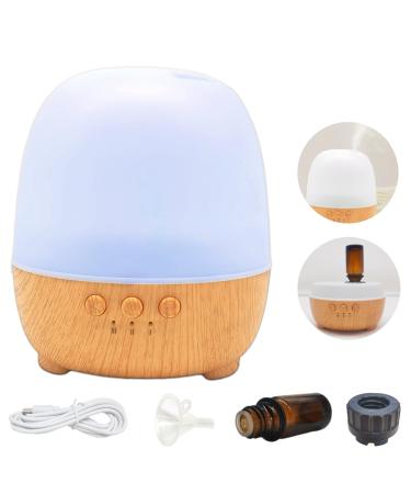 Waterless Essential Oil Diffuser - Aromatherapy Diffuser with Empty Bottle Refill Aroma Oils: 3-Speed Smart Mist Air Diffuser Colorful Light Scent Diffusers for Home Bedroom Bathroom Fragrance