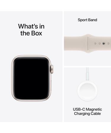 Apple Watch SE 2nd Gen GPS 40mm Smartwatch Starlight Aluminum Case Starlight Sport Band - S/M - 130-180mm - No AppleCare - Buy Online on GoSupps.com