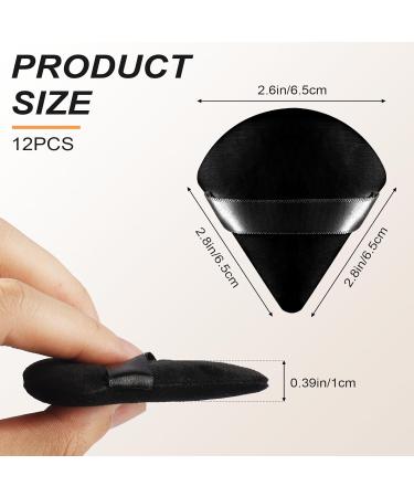 Triangle Setting Makeup Powder Puffs - Reusable Face Powder Puff Sponges for Pressed Powder Wet Dry Make Up Tool for Loose Powder or Foundation (6 Black + 6 White) - Buy Online on GoSupps.com