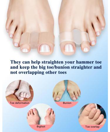 GRODE Bunion Toe Separators - Soft Gel Bunion Corrector for Women Men - Toe Spacers for Feet - Elasticity Hammer Toe Straightener - 4 Nylon + 4 Gel - Buy Online on GoSupps.com
