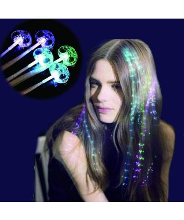 LED Light Up Hair Extensions Braid Hairpin Clip Fiber Optic Hair Clip for Women Halloween Decoration White Creative and Exquisite Workmanship Deft and Fashion - Buy Online on GoSupps.com
