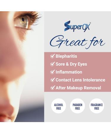Superox Eyelid & Eyelash Cleanser - Hypochlorous Acid Spray for Styes Irritation & Blepharitis Relief - 50 ml International Shipping - Buy Online on GoSupps.com