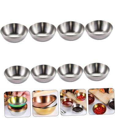 MAGICLULU 24 Pcs Silver Sauce Dish Dipping Sauce Seasoning Dish Stainless Steel 9x9cmx3pcs Silverx3pcs - Buy Online on GoSupps.com