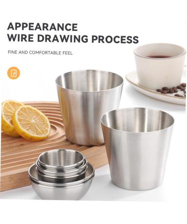 ABOOFAN 4pcs Sauce Plate Dip Cups Multi-Function Sauce Container Condiments Dishes Seasoning Dish Cup French Fries Ketchup Cups Practical Dipping Bowls Stainless Steel Mold Mini 5.8X4.5X3.3CM Silver - Buy Online on GoSupps.com