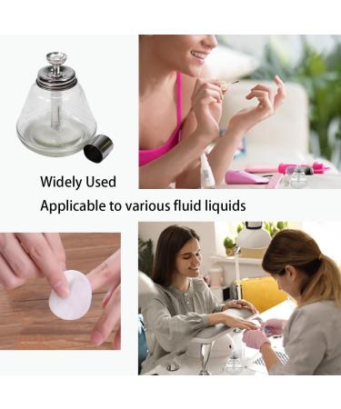 180ml Empty Alcoho Glass Bottle Thickened Glass Liquid Dispensers with Measuring Scales Pump Dispenser for Nail Polish Remover Lip Eye Makeup Remover - Buy Online on GoSupps.com