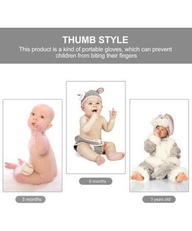 Stop Thumb Sucking Finger Gloves for Babies | Infant Thumb Protector - Mesh Fabric No Scratch 20x7.5cm - Buy Online on GoSupps.com