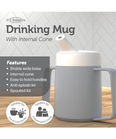 JFA Supplies 2-Handle Grey Adult Drinking Mug 165ml | Non-Spill Sippy Cup - Buy Online on GoSupps.com