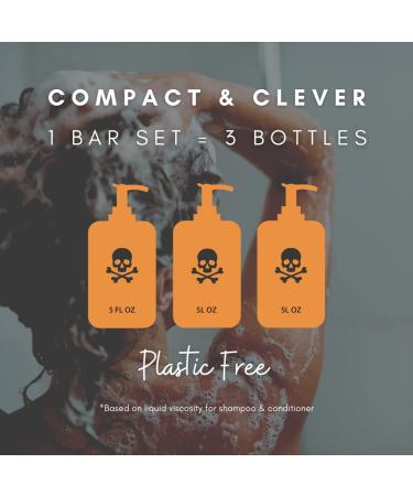 Fresh Citrus Shampoo and Conditioner Bar Set - 100% Natural, Vegan, Eco Friendly - Handmade in USA by Clever Yoga - Buy Online on GoSupps.com