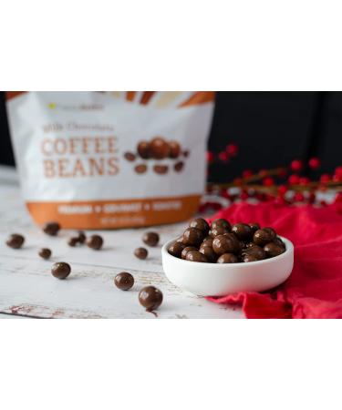 Happy Bites Milk Chocolate Covered Espresso Coffee Beans - 16 oz Resealable Pouch Bag - Premium Chocolate - 1lb Pack - Buy Online on GoSupps.com