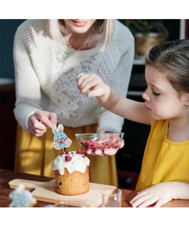 Easter Cupcake Topper Happy Easter Cupcake Toppers Easter Party Supplies Cake Decoration(24pcs) - Buy Online on GoSupps.com