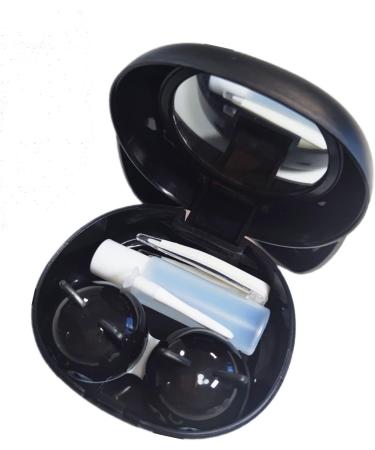 VIUJUH Anime Cute Cat Contact Lens Case Set - Travel Box with Mirror Bottle & Tweezers - Stylish Black Container for Lens Care - Buy Online on GoSupps.com