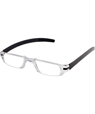 Fisherman Eyewear Slim Vision Rimless Reading Glasses 3.00 - Shiny Black - Buy Online on GoSupps.com