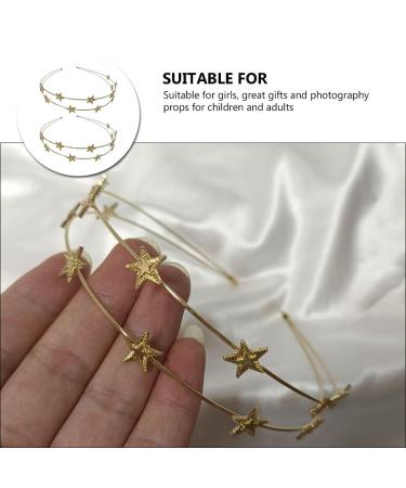 Fomiyes 2-Piece Star Hair Ties & Double-Row Headband | Christmas Hair Jewelry & Gifts for Women Girls & Children | Perfect for Weddings & Parties - Buy Online on GoSupps.com