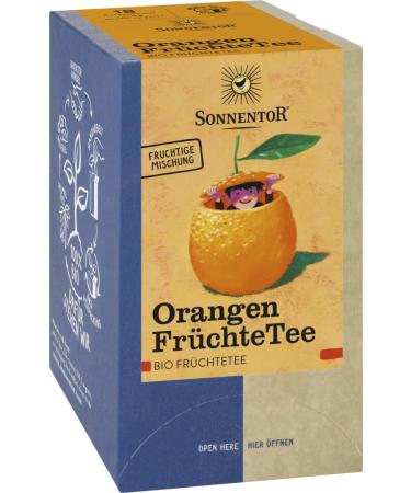 SONNENTOR: Lot de 18 sachets de th aux fruits d'orange 32 4 g