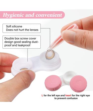 Travel-Friendly Pink Contact Lens Case with Mirror | Protective Cover & Hygienic Container for Contact Lenses - Buy Online on GoSupps.com