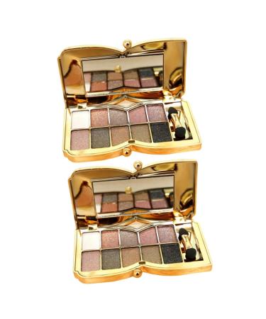 DOITOOL 2pcs Shadow Colorful Makeup Eyeshadow Brush with Glitter Mirror Colors # and 1 count (Pack of 1) As Shownx2pcs