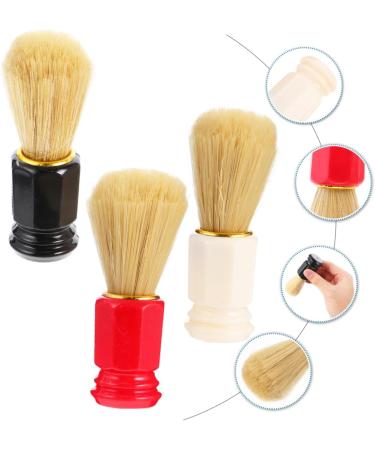 Beavorty 3-Piece Wood Shaving Brush Set | Men's Barber Tools & Neck Duster | Perfect for Beard Grooming & Shaving Salon Use - Buy Online on GoSupps.com