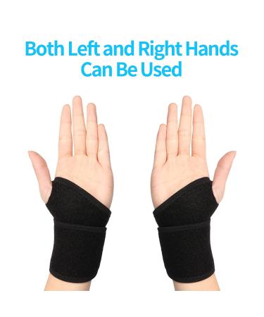 Wrist Supports 1 Pair - Adjustable Compression for Arthritis, Carpal Tunnel, Tendonitis - Gym & Weightlifting Wrist Braces - Breathable Relief for Joint Pain - Right & Left Hand Straps - Buy Online on GoSupps.com