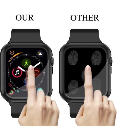 2 Pack Apple Watch 44mm Screen Protector + Black Bumper Case | Full Coverage Tempered Glass | Bubble-Free Installation | Compatible with Series 6/SE/5/4 by YMHML - Buy Online on GoSupps.com