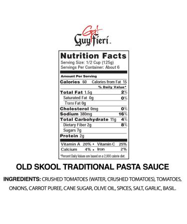 Guy Fieri Old Skool Traditional Sauces 25 oz - Spicy Tomato, Pepperoni Marinara (3 Pack) - Buy Online on GoSupps.com