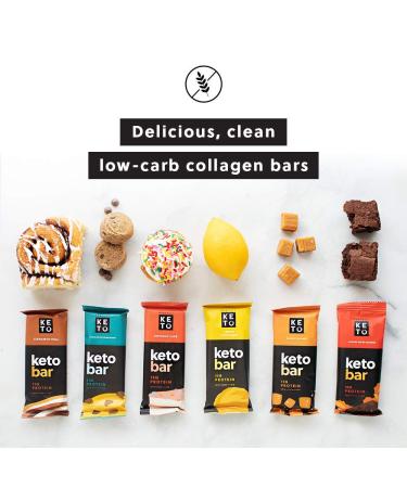 Perfect Keto Bars - Collagen & MCT Keto Snacks, No Added Sugar - Keto Friendly Dessert (Chocolate Chip) - 12 Bars - Buy Online on GoSupps.com