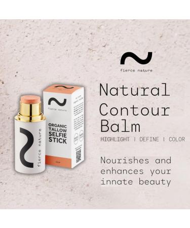 fierce nature Selfie Stick Tallow Balm 3-in-1 Natural Beauty Stick for Contour Blush Lips & Face Moisturizing Hydrating Non-Toxic Makeup Balm (Bronze) - Buy Online on GoSupps.com