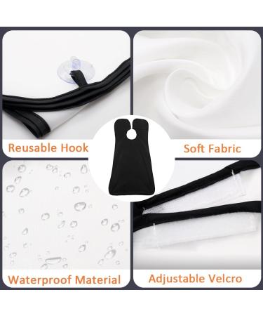 Leaflai Beard Apron - Waterproof Beard Bib with Suction Cups | Ultimate Beard Care Gift for Men in White - Buy Online on GoSupps.com