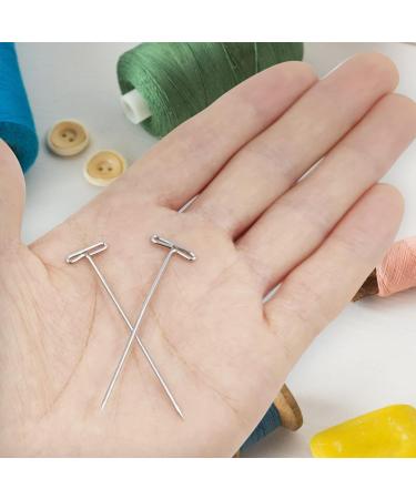 100 Pack 2 Inch Stainless Steel Wig T-Pins for Wigs - Sewing, Blocking, Office Wall - Includes Plastic Box - Buy Online on GoSupps.com