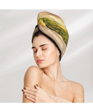 Hair Towel Wrap for Quick Drying | Buttoned Turban & Head Towel | Red Wine Glasses Design - Buy Online on GoSupps.com