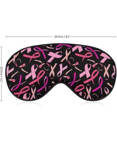 Shop Pink Ribbon Sleep Mask for Women | Adjustable Eye Shades with Elastic Strap - Perfect for a Restful Sleep - Buy Online on GoSupps.com