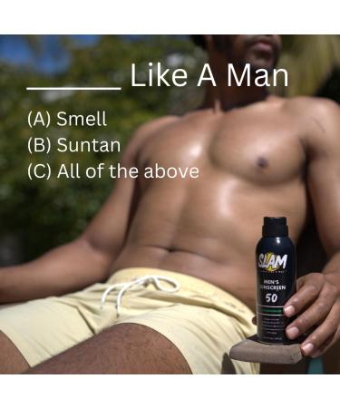 SLAM WoodsMan SPF 50 Scented Sunscreen Spray - Broad Spectrum Water & Sweat Resistant Reef Safe Teakwood Scent for Body & Face - Buy Online on GoSupps.com
