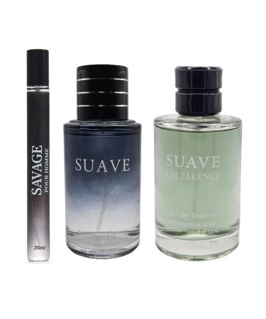 Suave + Suave Excellence Cologne for Men (Our Impression of Sauvage and Sauvage Extrait) EDT Masculine Scent - Daily Use Men's Cologne (Pack of 2) - Buy Online on GoSupps.com