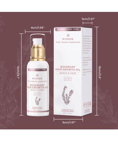 Kings 100% Natural Rosemary Oil for Hair Growth with Biotin - Promotes Hair Growth & Prevents Hair Loss Organic Rosemary Hair Oil to Treat Dry Damaged Hair for Men & Women | 100 ml - Buy Online on GoSupps.com