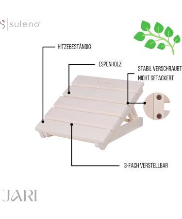 SULENO Adjustable Sauna Headrest JARI | Aspen Neck Support Wedge Pillow for Ultimate Relaxation - Buy Online on GoSupps.com