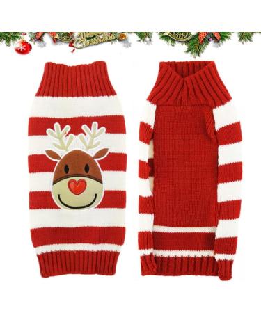 Abrrlo Christmas Dog Sweater - Cozy Winter Pet Knitting Sweater for Fashionable Vacations & Parties - Perfect Holiday Gift - Buy Online on GoSupps.com