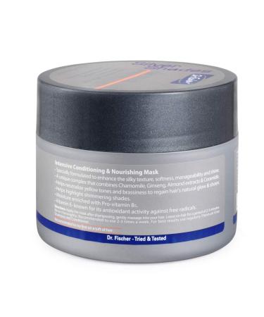 Dr. Fischer Purple Hair Mask for Silver, Blonde, Bleached & Color Treated Hair - Brassiness Toner (10.14 oz) - Buy Online on GoSupps.com