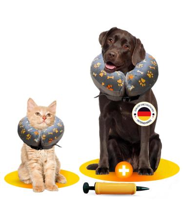 Halskruff dog & cat dog collar leak protection inflatable neck collar soft after op and castration protective collar different sizes collar for dogs and cats (m) - Buy Online on GoSupps.com