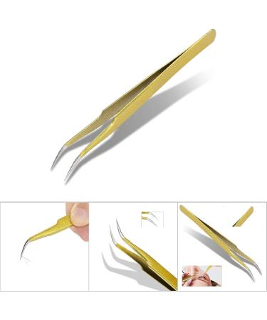 Buy Figette Eyelash Extension Tools | Professional Stainless Steel Curved & Straight Tweezers for False Eyelashes - International Shipping - Buy Online on GoSupps.com