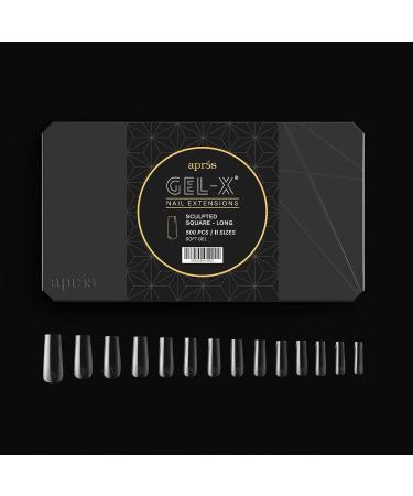 Buy Apres Gel-X Sculpted Square Long Tip Box - 500 Premium Quality Gel-X Tips in 11 Sizes (00-9) | International Shipping Available - Buy Online on GoSupps.com