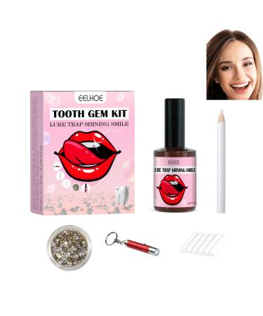 DIY tooth gemstone set tooth jewelry set with glue for teeth tooth gem kit with glue teeth gems kit for reflective tooth decoration decoration