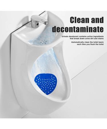 WOBBLO Urinal Deodorant Screen | Air Freshener Natural Urinal Mat Multifunctional Safe for Bathrooms Bathrooms Homes Hotels Blue (10 Pieces) - Buy Online on GoSupps.com