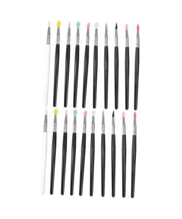 MAGICLULU 20 Pcs Eye Shadow Brush Make up for Face Makeup Lipstick Applicator Makeup Eyeshadow Facial Scrubber Exfoliator Lip Balm Cosmetic Miss