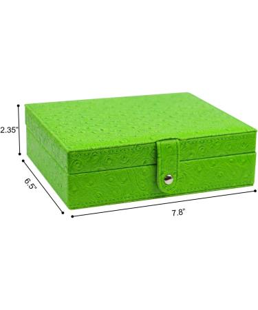 Leather 7 Day AM/PM Pill Organizer - Green | International Shipping Available - Buy Online on GoSupps.com