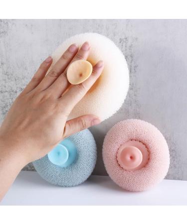 4Pcs Sunflower Bath Ball Scrubber | Exfoliating Shower Sponge with Suction Cup | International Shipping Available - Buy Online on GoSupps.com